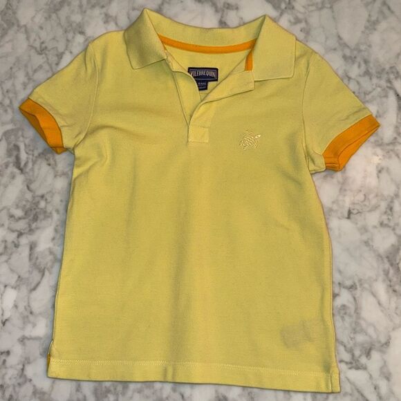 VILEBREQUIN BOYS POLO SHIRT POPCORN YELLOW 6Y